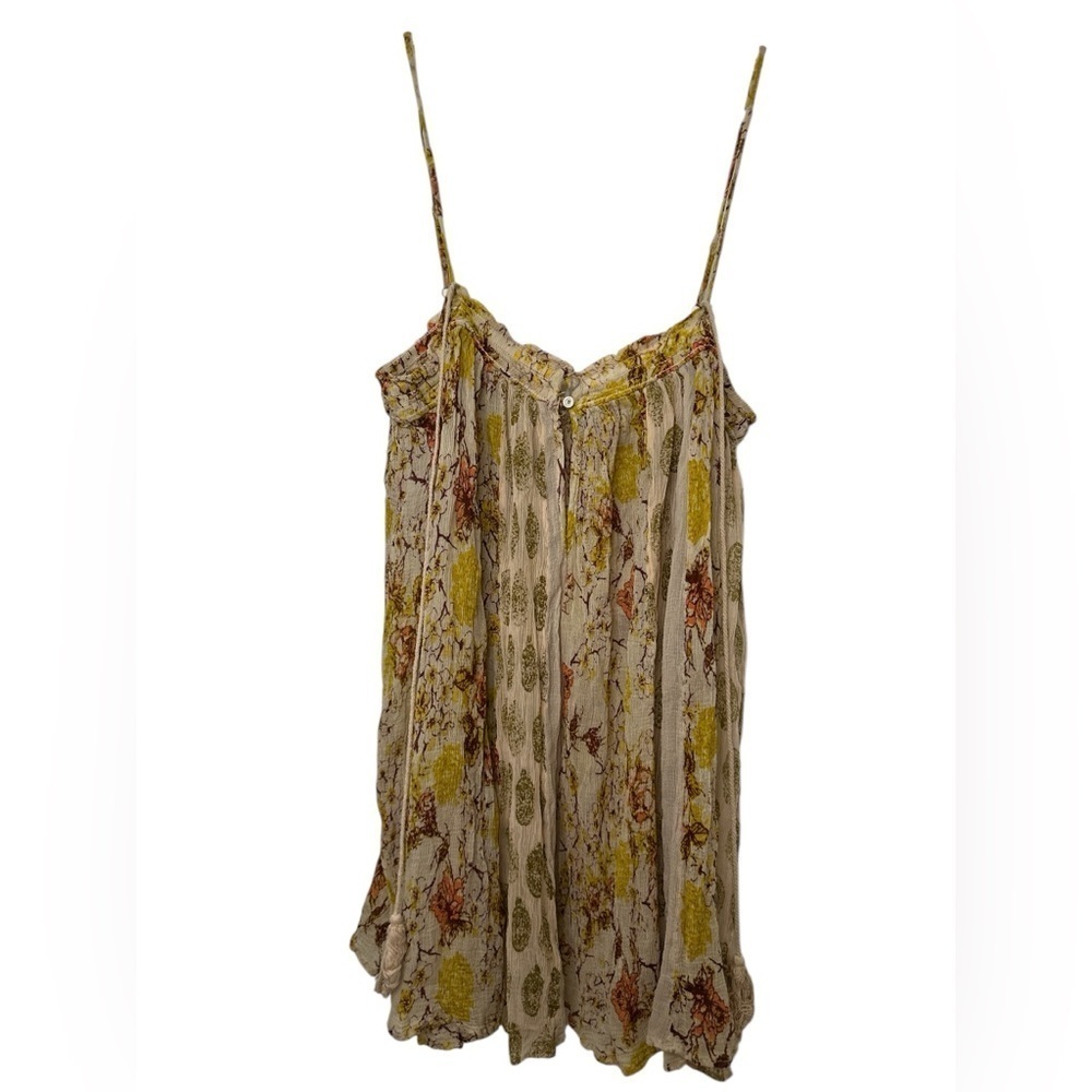Free People Secret Love Slip Top Ivory Floral Size S